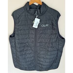 Core 365 XLT Prevail Packable Puffer Vest Black Embroidered With Olay